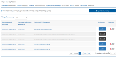 6.1 Αρχείο Ηλεκτρονικών Συνταγών.